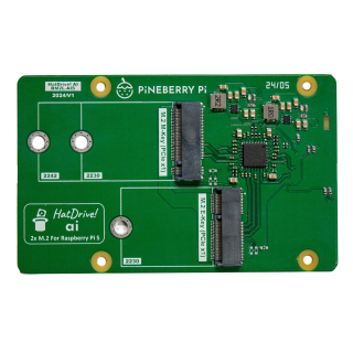 PINEBERRY HATDRIVE! AI (NVMe 2230, 2242 + CORAL EDGE TPU) PARA RASPBERRY PI 5