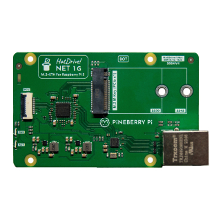 PINEBERRY HATDRIVE! NET 1G (NVMe 2230, 2242 + GIGABIT ETHERNET) PARA RASPBERRY PI 5