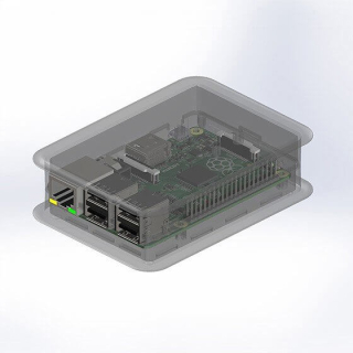 CAJA TEKO TRANSLUCIDA PARA RASPBERRY PI 2 B / PI B+