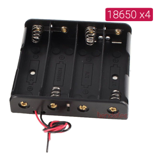 PORTAPILAS PARA 4 BATERÍAS LITIO 18650 – 4S 14,8V