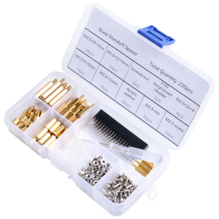 KIT TORNILLERÍA M2.5 PARA RASPBERRY PI - 220 PIEZAS CON SEPARADORES Y DESTORNILLADOR