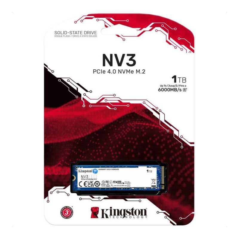 KINGSTON NV3 DISCO SSD 1TB M.2 NVMe PCIe 4.0 2280
