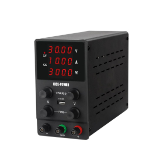FUENTE ALIMENTACION LABORATORIO 30V 10A (NEGRA)
