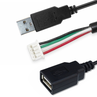 CABLE USB 2.0 A TERMINAL JST MX1.25-4P – 30CM