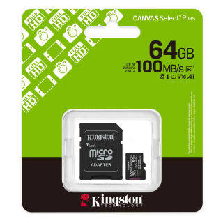 TARJETA MICROSD KINGSTON CANVAS SELECT PLUS 64GB