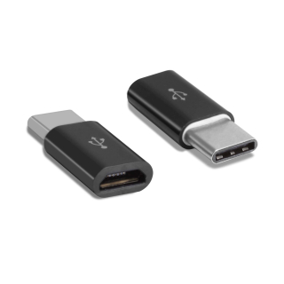 MINI CONVERSOR MICROUSB A USB 3.1 TIPO C (NEGRO)