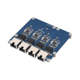 ADAPTADOR PCIE 4 PUERTOS GIGABIT ETHERNET PARA RASPBERRY PI 5