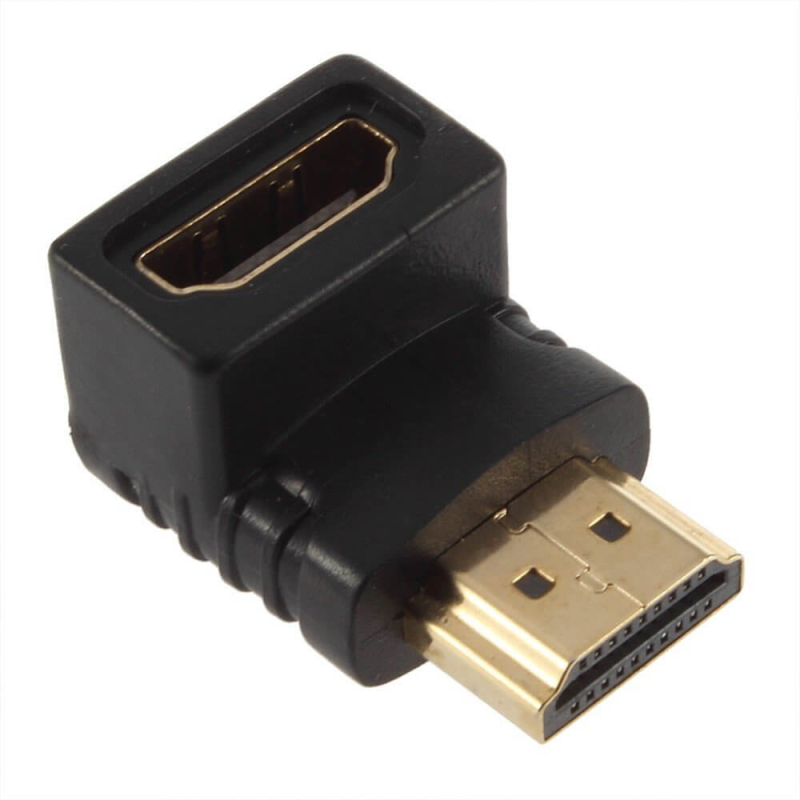 Adaptador HDMI Hembra a HDMI Macho 90 Grados (CODO HDMI) – Doble click  unilago