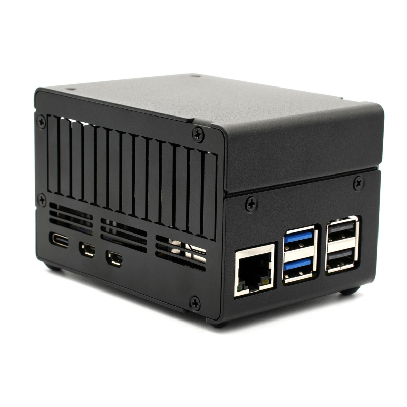 KKSB CAJA ALUMINIO RASPBERRY PI 5 - GRAN ESPACIO INTERIOR Y ABERTURAS