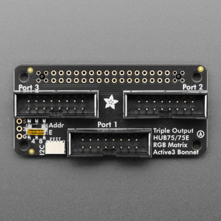 ADAFRUIT BONNET TRIPLE MATRIZ LED HUB75 PARA RASPBERRY PI