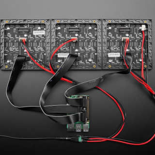 ADAFRUIT BONNET TRIPLE MATRIZ LED HUB75 PARA RASPBERRY PI