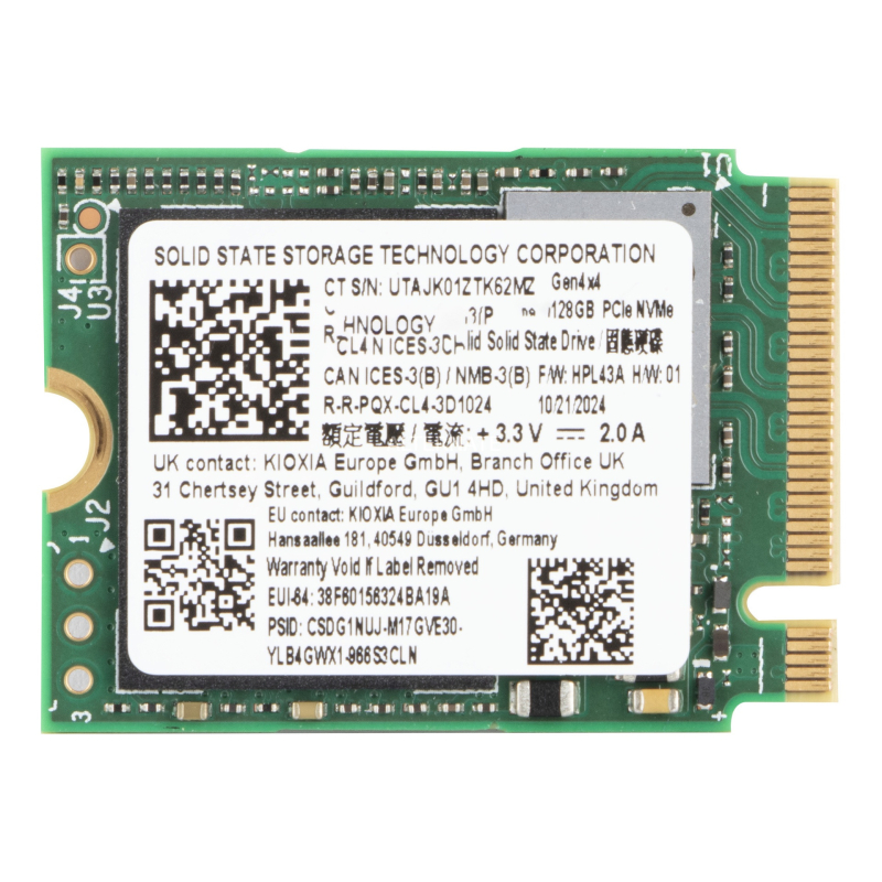 DISCO SSD M.2 NVMe 128GB 2230 BULK - COMPATIBLE RASPBERRY PI 5