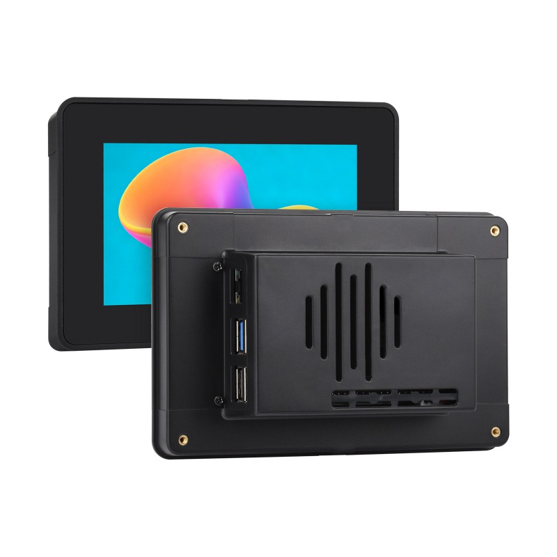 CAJA PROTECTORA PARA RASPBERRY PI 5 Y PANTALLA TÁCTIL 5 PULGADAS