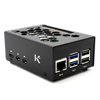 KKSB CAJA DE ALUMINIO PARA RASPBERRY PI 5 Y HAT M.2 NVME