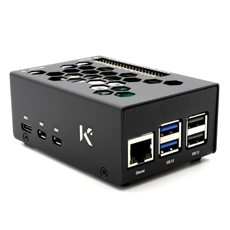 KKSB CAJA DE ALUMINIO PARA RASPBERRY PI 5 Y HAT M.2 NVME