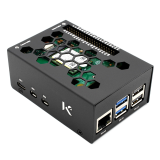 KKSB CAJA DE ALUMINIO PARA RASPBERRY PI 5 Y HAT M.2 NVME