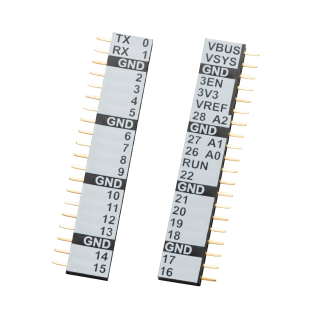 CONECTORES CON SERIGRAFÍA PARA RASPBERRY PI PICO - VERTICAL