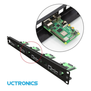 BRACKET 19" 1U PARA RASPBERRY PI 5/4/3 B/B+