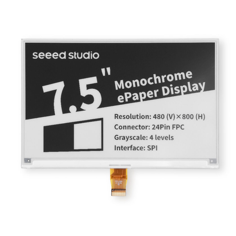 PANTALLA EPAPER 7,5" 800x480 - INTERFAZ SPI