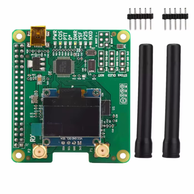 HOTSPOT MMDVM DÚPLEX PARA RASPBERRY PI CON PANTALLA OLED Y ANTENAS: DMR, D-STAR, YSF Y P25
