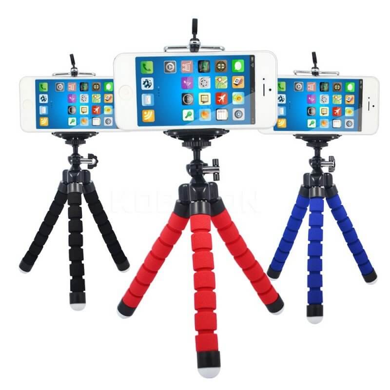 Trípode Flexible Para Móvil Y Cámara | Mini Pulpo Portátil Con Rotación 360° | Ideal Para Selfies Y Videollamadas