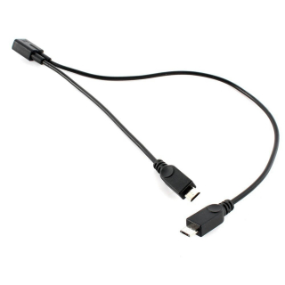 CABLE MICRO USB ALARGADOR DUPLICADOR EN 'Y' 1-A-2