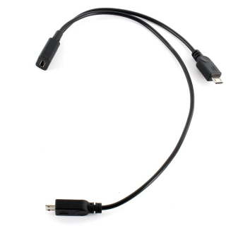 CABLE MICRO USB ALARGADOR DUPLICADOR EN 'Y' 1-A-2