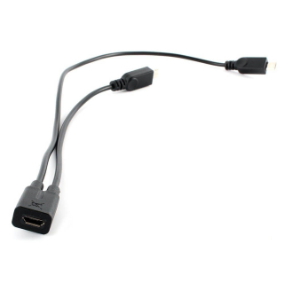 CABLE MICRO USB ALARGADOR DUPLICADOR EN 'Y' 1-A-2