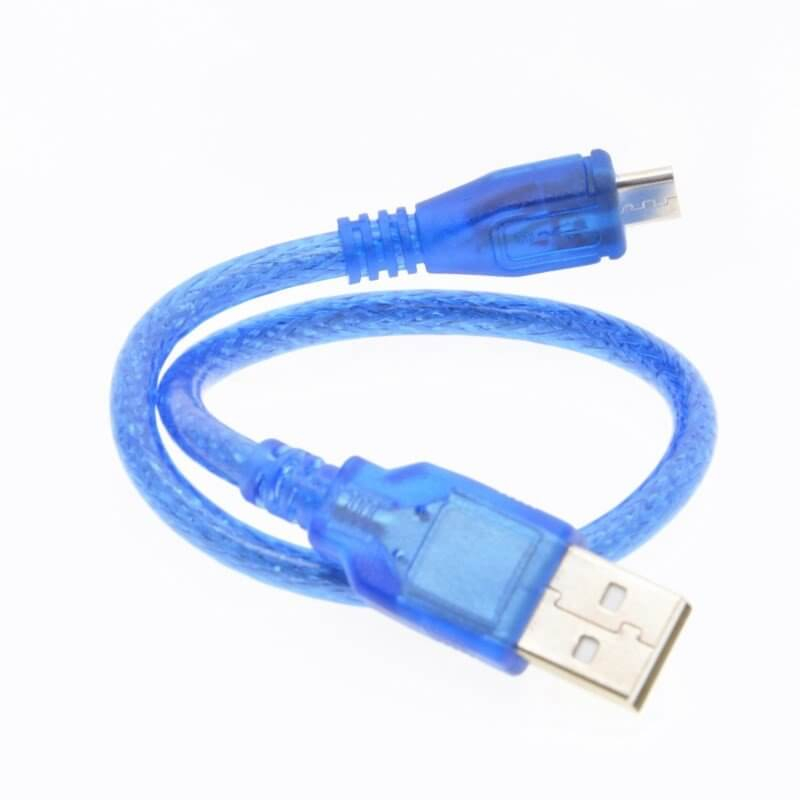 MINI CABLE USB A MICROUSB 30CM PARA ARDUINO NANO MICRO NODEMCU