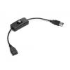 CABLE ALARGADOR USB CON INTERRUPTOR ON/OFF - COMPATIBLE RASPBERRY PI