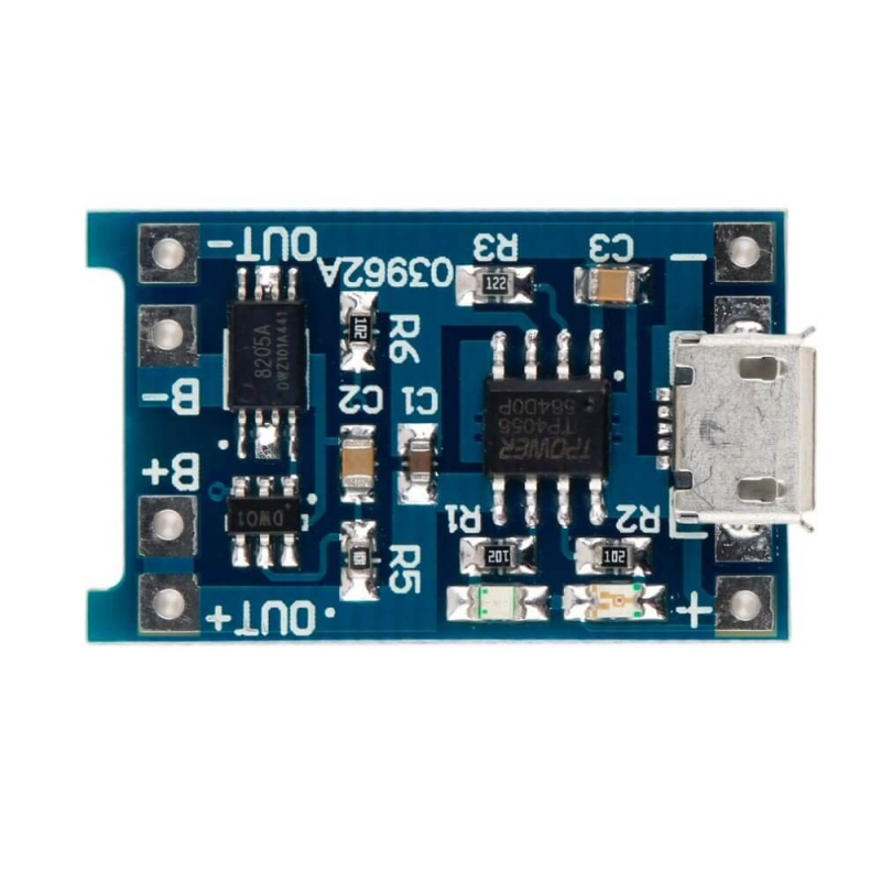 CARGADOR BATERIAS LIPO/18650 POR MICROUSB CON PROTECCION PARA ARDUINO