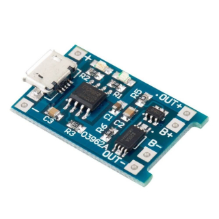 CARGADOR BATERIAS LIPO/18650 POR MICROUSB CON PROTECCION PARA ARDUINO