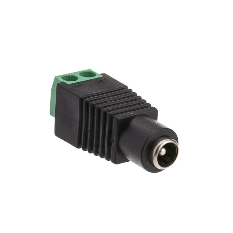 CONECTOR DC JACK HEMBRA 5,5X2,1mm CON BLOQUE TERMINAL 2 PIN