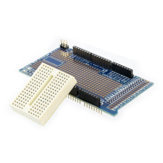 PROTOSHIELD PARA ARDUINO MEGA CON BREADBOARD