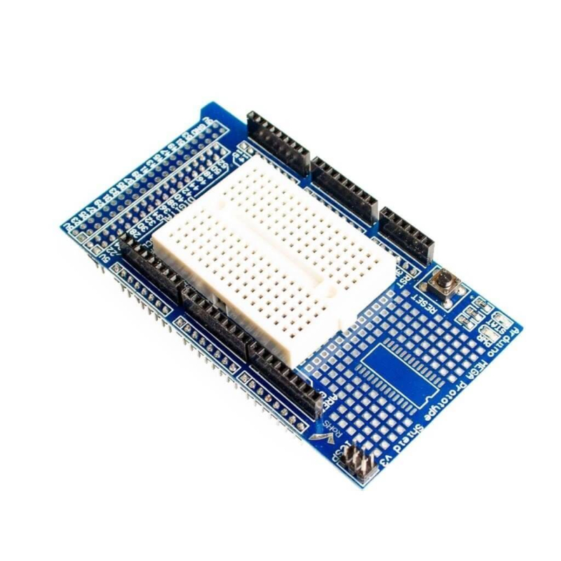 PROTOSHIELD PARA ARDUINO MEGA CON BREADBOARD