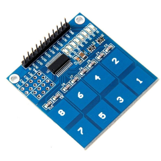 MODULO TTP226 SENSOR TACTIL CAPACITIVO 8 CANALES PARA ARDUINO