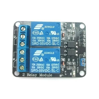 MODULO RELE 2 CANALES 5V PARA ARDUINO