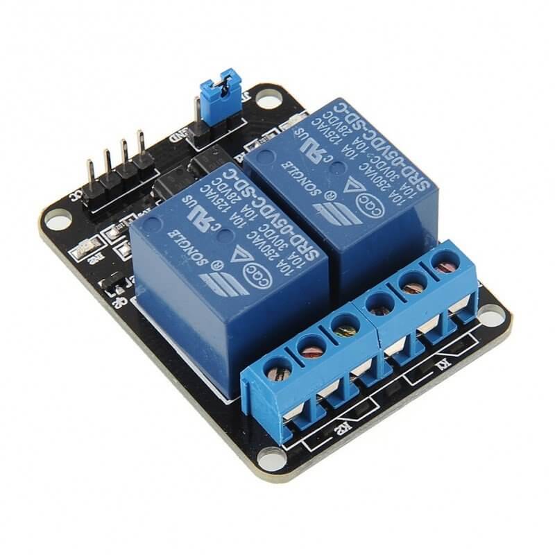 MODULO RELE 2 CANALES 5V PARA ARDUINO - tiendatec.es