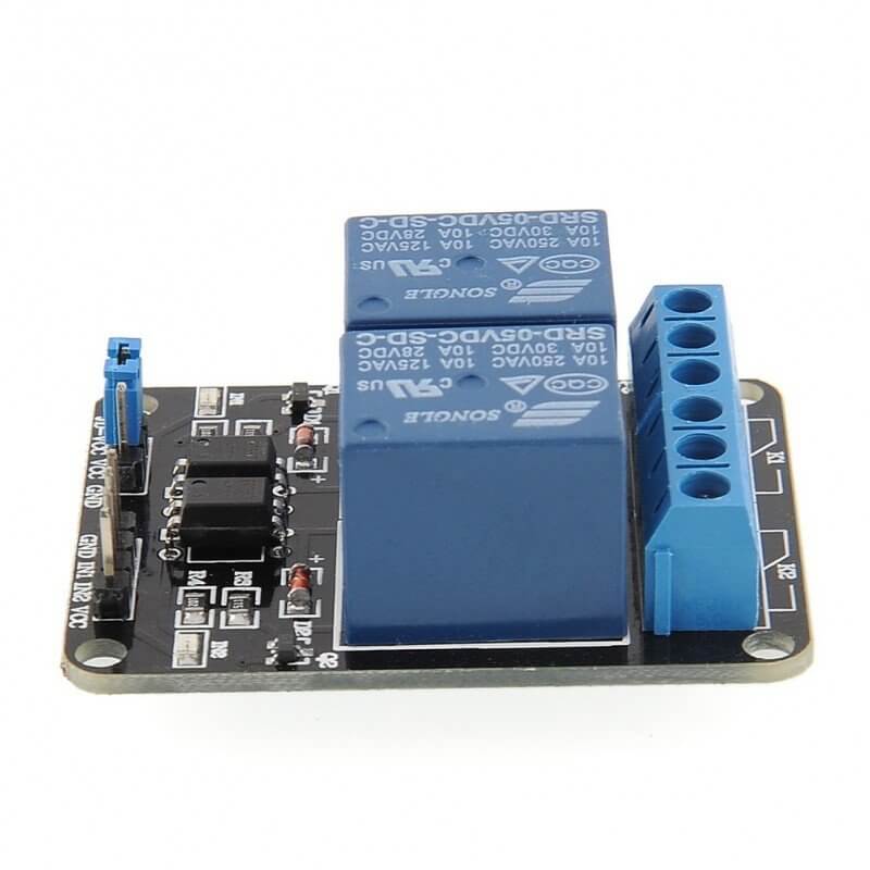 MODULO RELE 2 CANALES 5V PARA ARDUINO - tiendatec.es