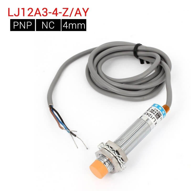 Capteur Inductif M12 LJ12A3-4-Z/AY PNP NC 4mm - Lot De 2 Pour Impression 3D, Automation, Nivellement Lit
