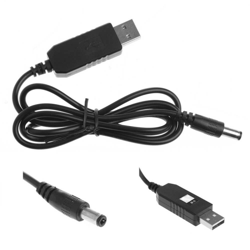 CABLE ALIMENTACION USB STEP-UP - CONVERSOR 5V A 9V DC JACK