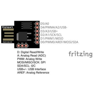 PLACA DIGISPARK ATTINY85 USB ARDUINO