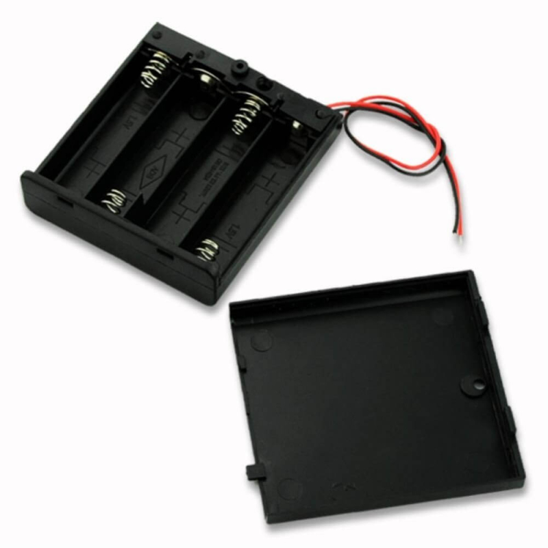 Battery holder portapilas porta pilas 2xAA LR06 INTERRUPTOR Y TAPA P307