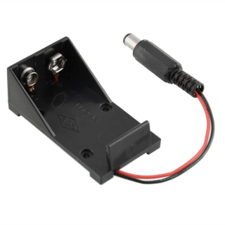 PORTAPILAS SOPORTE PILA 9V A DC JACK PARA ARDUINO