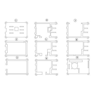 CAJA ACRILICA 9 CAPAS PARA RASPBERRY PI 3