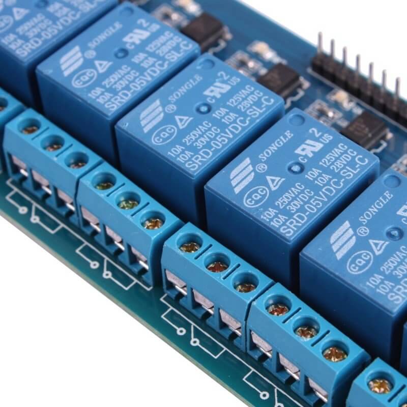 MODULO RELE 8 CANALES 5V - tiendatec.es