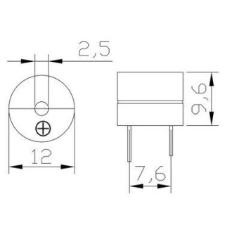 BUZZER (ZUMBADOR) ACTIVO ELECTROMAGNETIVO 5V