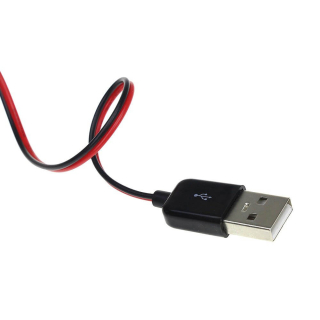 CABLE USB A PINZAS COCODRILO ALIMENTACION 5V