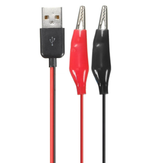 CABLE USB A PINZAS COCODRILO ALIMENTACION 5V