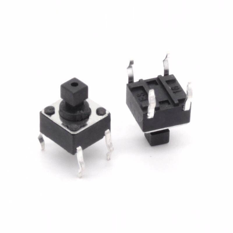 MICRO PULSADOR SWITCH TACTIL 6x6x7,3mm (PACK x4)